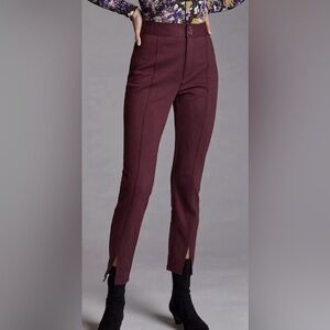 Anthropologie Maeve High Rise Seamed Split Hem Skinny Pants Size 8